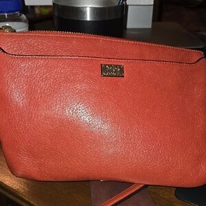 Coach Madison Red Salmon East West Swing Pack, Li Scarlet Crossbody.
